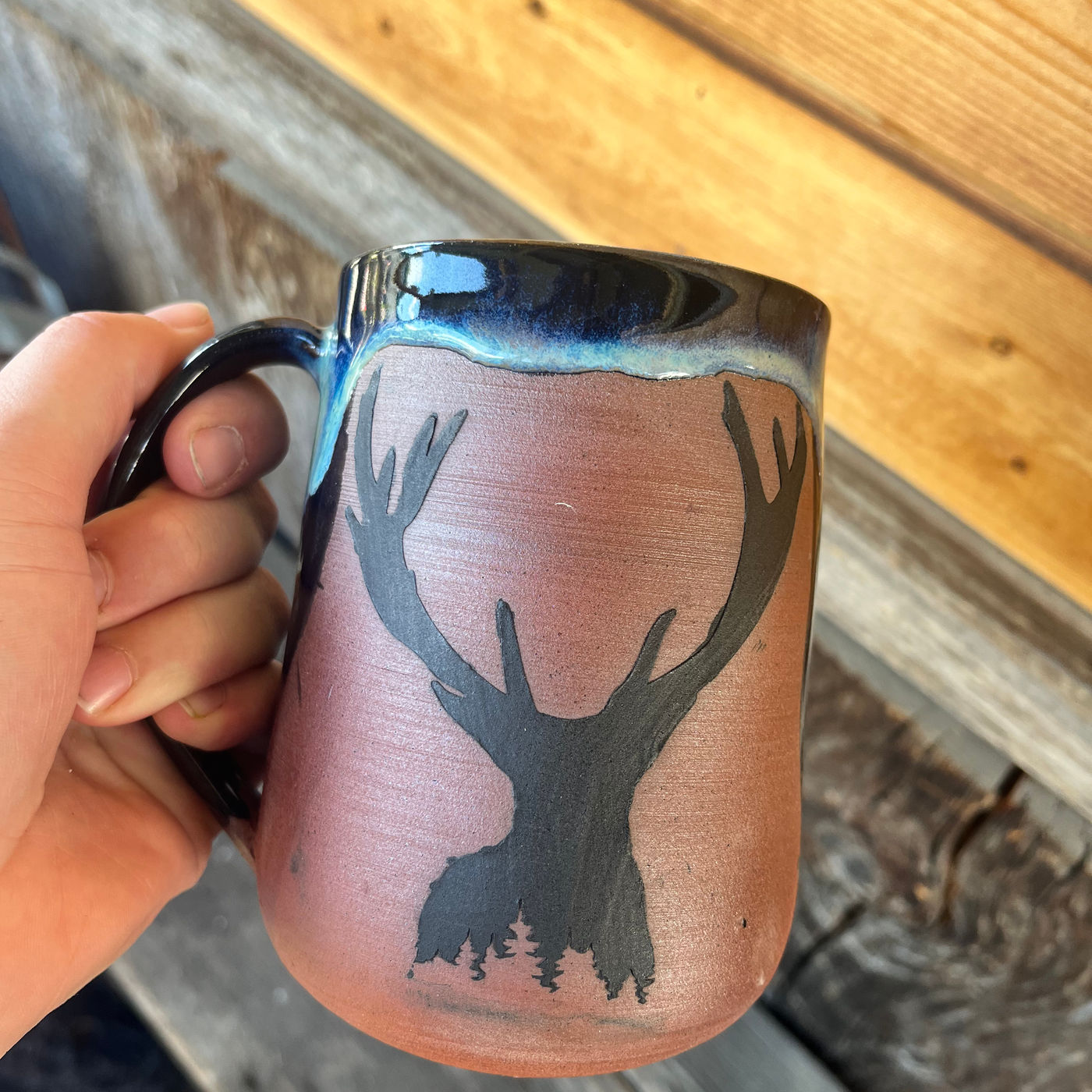Northern Lights Deer Mug